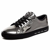 Men\'s Sneakers Comfort Tulle Leatherette Spring Casual Blue Silver Black Gold Flat