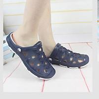 Men\'s Sandals Comfort Hole Shoes Rubber Spring Casual Blue Gray Black Flat