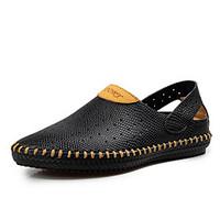 Men\'s Sandals Spring Comfort Hole Shoes Light Soles Leather Casual