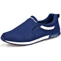 Men\'s Loafers Slip-Ons Comfort Fabric Spring Fall Casual Walking Comfort Flat Heel Black Red Blue Flat