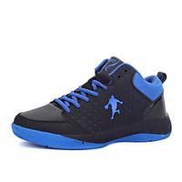 Men\'s Athletic Shoes Comfort PU Spring Fall Outdoor Basketball Lace-up White/Blue Black/Blue Black/Red Under 1in