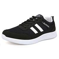 mens athletic shoes comfort pu summer outdoor running lace up flat hee ...