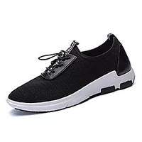 Men\'s Athletic Shoes Comfort PU Spring Fall Outdoor Lace-up Flat Heel Blue Gray Black Under 1in