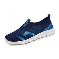 Men\'s Athletic Shoes Comfort PU Spring Fall Outdoor Flat Heel Black/Red Dark Blue Black Under 1in