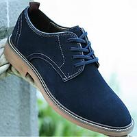 Men\'s Sneakers Comfort Suede Spring Casual Navy Blue Coffee Black Flat