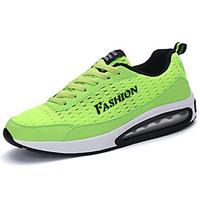 Men\'s Athletic Shoes Comfort PU Spring Fall Outdoor Lace-up Flat Heel Royal Blue Green Black Under 1in