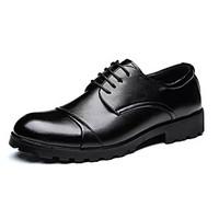 mens oxfords comfort pu spring fall outdoor flat heel brown black unde ...