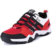 Men\'s Athletic Shoes Comfort PU Spring Fall Casual Flat Heel Blue Red Gray Flat