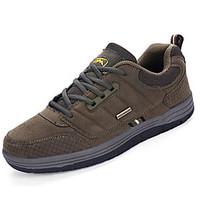 Men\'s Athletic Shoes Comfort PU Spring Fall Casual Flat Heel Camel Green Black Flat