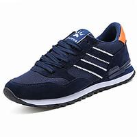 mens athletic shoes comfort pu spring fall casual flat heel blue gray  ...