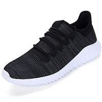 Men\'s Athletic Shoes Comfort PU Spring Fall Casual Flat Heel Khaki Black White Flat