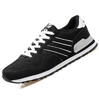 Men\'s Athletic Shoes Comfort PU Spring Fall Casual Flat Heel Blue Gray Black Flat