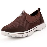 mens sneakers comfort pu spring summer outdoor flat heel brown gray bl ...