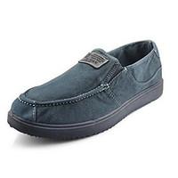 Men\'s Loafers Slip-Ons Comfort Fabric Spring Summer Casual Comfort Flat Heel Gray Dark Blue Flat