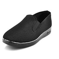 Men\'s Loafers Slip-Ons Comfort Tulle Spring Summer Casual Comfort Flat Heel Black Flat