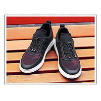 mens sneakers comfort fabric casual red black