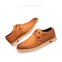 mens oxfords comfort synthetic casual chocolate black light brown flat