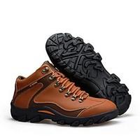 Men\'s Athletic Shoes Fall Winter Flats Leather Outdoor Flat Heel Others Brown Orange Khaki Hiking