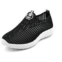 Men\'s Loafers Slip-Ons Comfort Tulle Spring Summer Casual Comfort Flat Heel Gray Black Flat