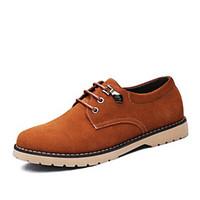 Men\'s Sneakers Spring Comfort Leather Suede Casual Camel Navy Blue Black