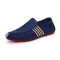 Men\'s Loafers Slip-Ons Summer Fall Comfort Light Soles Suede Office Career Casual Flat Heel Split Joint Walking