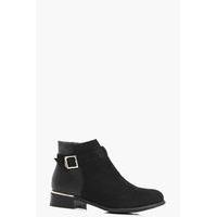 metallic buckle trim chelsea boot black