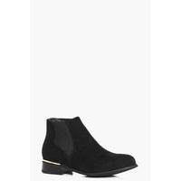 metallic detail chelsea boot black