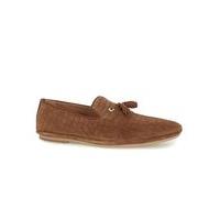 Mens Brown HOUSE OF HOUNDS Tan Suede Tassel Loafers, Brown