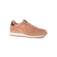 Mens Pink DIADORA Orange Leather And Canvas Trainers, Pink