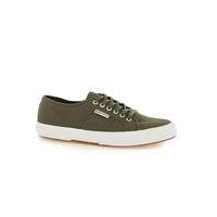 Mens Green SUPERGA Khaki Canvas Trainers, Green