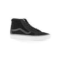 Mens VANS Black Reflective Leather Sk8-Hi Trainers, Black