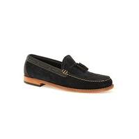 mens blue bass weejuns navy suede tassel loafers blue