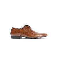 Mens Brown Leather Derby Shoes, Brown
