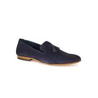 mens blue navy suede loafers blue