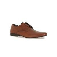 Mens Brown Tan Leather Derby Shoes, Brown
