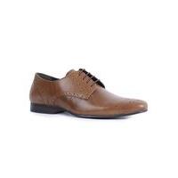 Mens Brown Tan Leather Derby Shoes, Brown