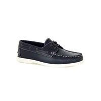 mens blue navy leather boat shoes blue