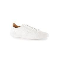 Mens White Faux Leather Trainers, White