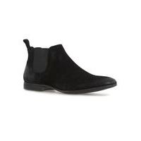 Mens Black Suede Ankle Chelsea Boots, Black