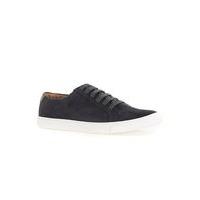 Mens Blue Navy Faux Suede Trainers, Blue