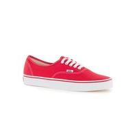 Mens VANS Red Authentic Trainers, Red