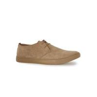 mens brown beige faux suede trainers brown