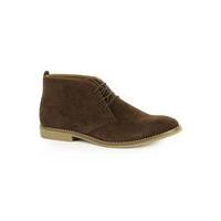 mens brown faux suede chukka boots brown