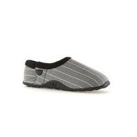 Mens HOMEYS Grey Pinstripe Slippers, Grey