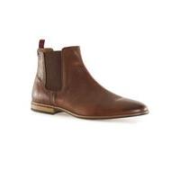 mens brown tan leather chelsea boots brown