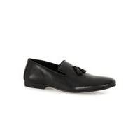 mens black patent leather loafers black