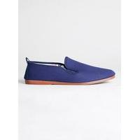 mens blue flossy navy plimsolls blue