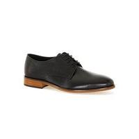 Mens UNION Black Leather Derby Shoes, Black