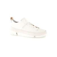 Mens CLARKS ORIGINALS White Leather Trigenic Flex Shoes, White