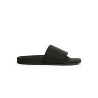 Mens Black Slider Sandals, Black